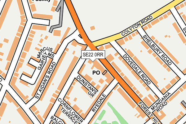 SE22 0RR map - OS OpenMap – Local (Ordnance Survey)