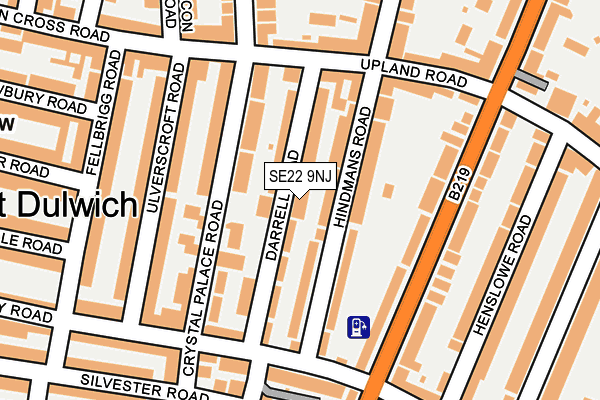 SE22 9NJ map - OS OpenMap – Local (Ordnance Survey)