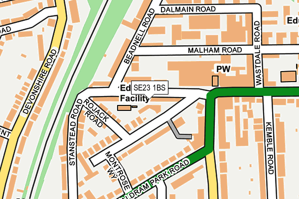 SE23 1BS map - OS OpenMap – Local (Ordnance Survey)