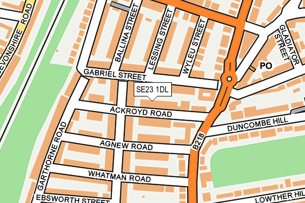 SE23 1DL map - OS OpenMap – Local (Ordnance Survey)