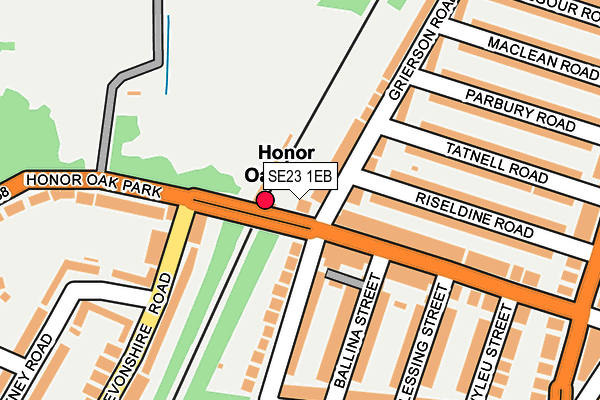 SE23 1EB map - OS OpenMap – Local (Ordnance Survey)