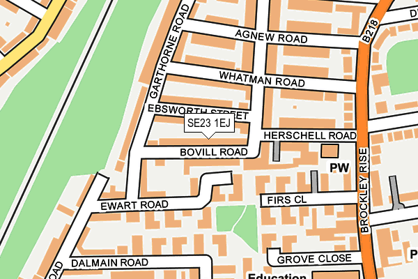 SE23 1EJ map - OS OpenMap – Local (Ordnance Survey)