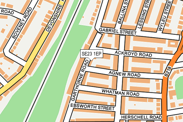 SE23 1EP map - OS OpenMap – Local (Ordnance Survey)
