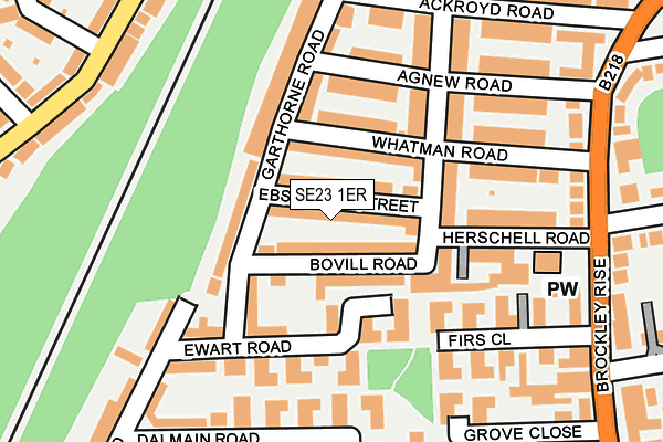 SE23 1ER map - OS OpenMap – Local (Ordnance Survey)