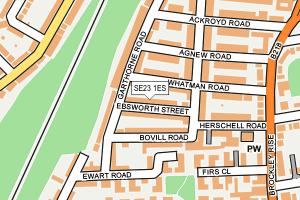 SE23 1ES map - OS OpenMap – Local (Ordnance Survey)