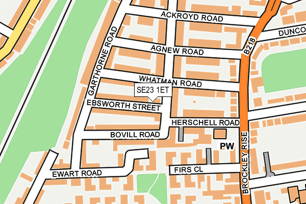SE23 1ET map - OS OpenMap – Local (Ordnance Survey)