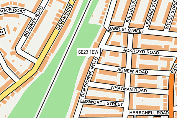SE23 1EW map - OS OpenMap – Local (Ordnance Survey)