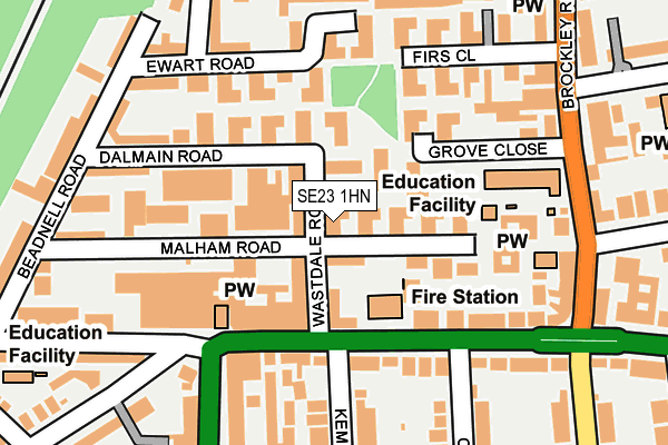 Map of FOREST HILL CATERING LIMITED at local scale