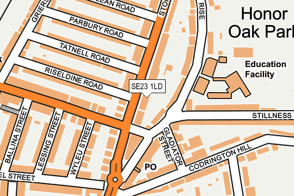 SE23 1LD map - OS OpenMap – Local (Ordnance Survey)