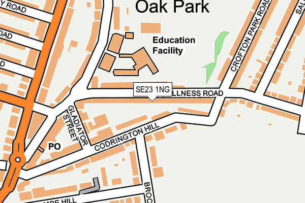 SE23 1NG map - OS OpenMap – Local (Ordnance Survey)