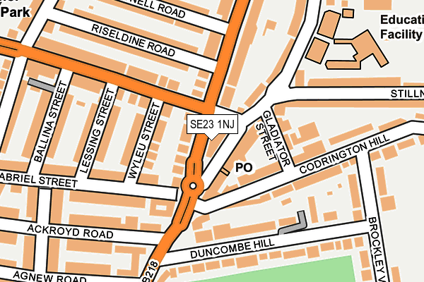 SE23 1NJ map - OS OpenMap – Local (Ordnance Survey)