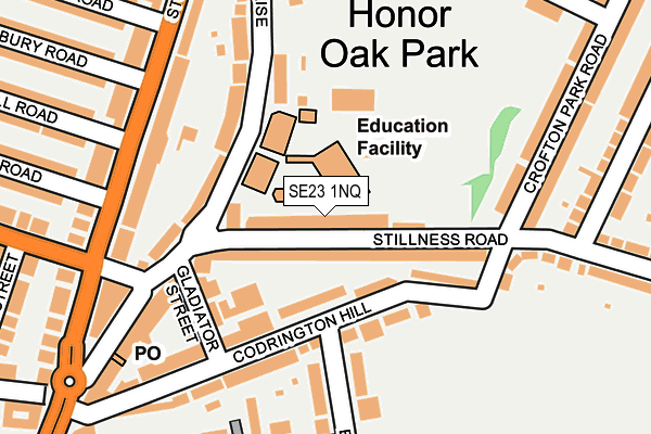 SE23 1NQ map - OS OpenMap – Local (Ordnance Survey)