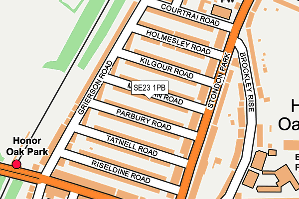 SE23 1PB map - OS OpenMap – Local (Ordnance Survey)