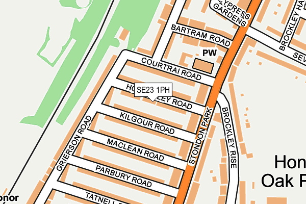 SE23 1PH map - OS OpenMap – Local (Ordnance Survey)