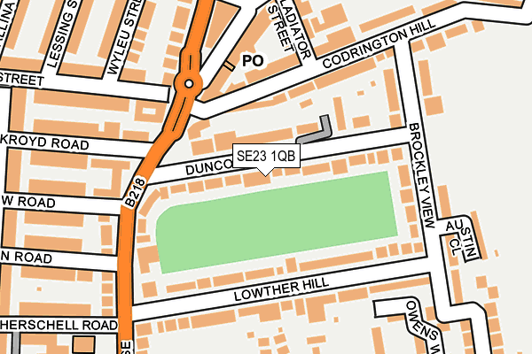 SE23 1QB map - OS OpenMap – Local (Ordnance Survey)