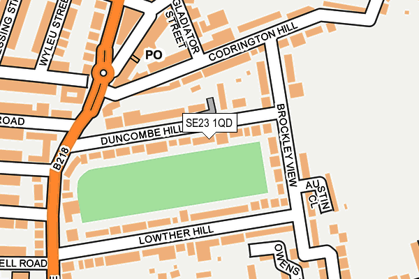 SE23 1QD map - OS OpenMap – Local (Ordnance Survey)