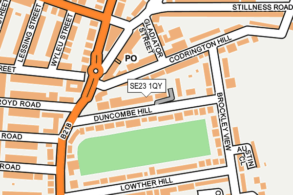 SE23 1QY map - OS OpenMap – Local (Ordnance Survey)