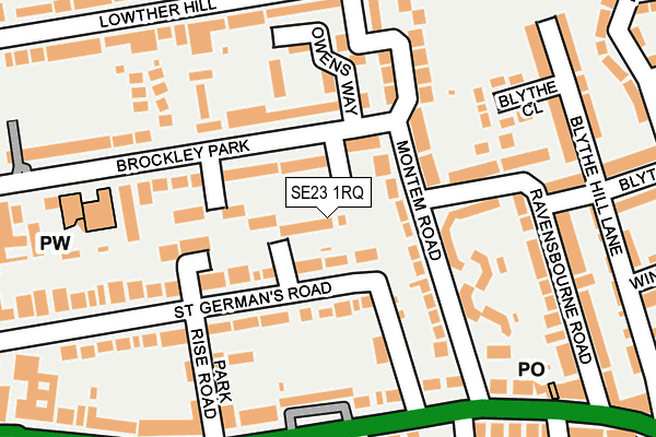 SE23 1RQ map - OS OpenMap – Local (Ordnance Survey)
