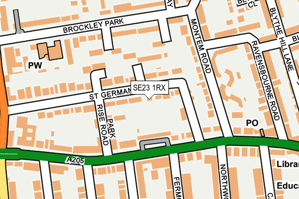 SE23 1RX map - OS OpenMap – Local (Ordnance Survey)
