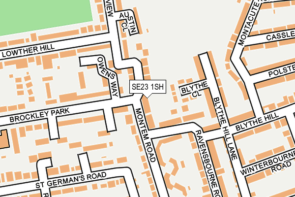 SE23 1SH map - OS OpenMap – Local (Ordnance Survey)
