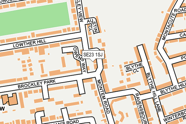SE23 1SJ map - OS OpenMap – Local (Ordnance Survey)