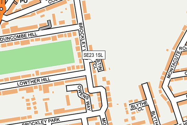 SE23 1SL map - OS OpenMap – Local (Ordnance Survey)