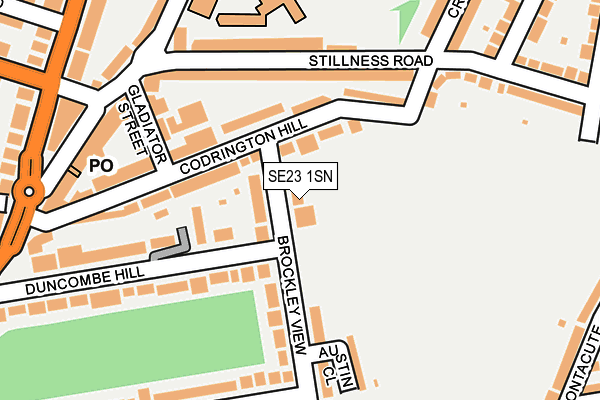 SE23 1SN map - OS OpenMap – Local (Ordnance Survey)