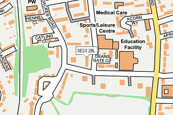 SE23 2BL map - OS OpenMap – Local (Ordnance Survey)