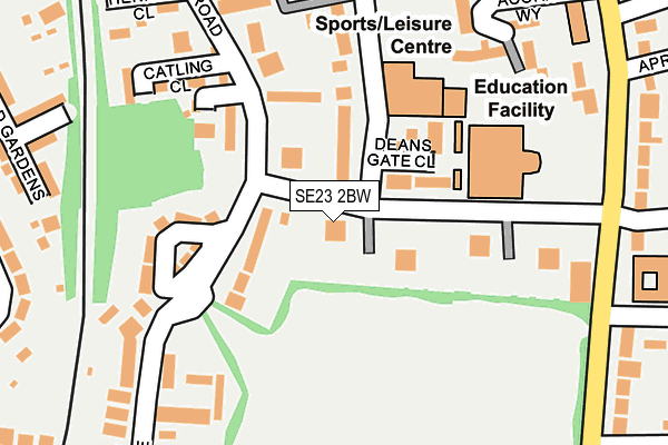 SE23 2BW map - OS OpenMap – Local (Ordnance Survey)