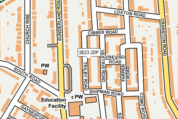 SE23 2DP map - OS OpenMap – Local (Ordnance Survey)