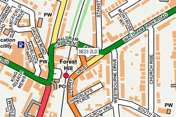 SE23 2LD map - OS OpenMap – Local (Ordnance Survey)