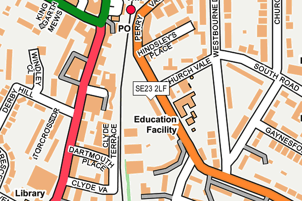 SE23 2LF map - OS OpenMap – Local (Ordnance Survey)