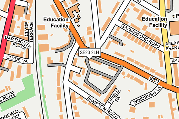 SE23 2LH map - OS OpenMap – Local (Ordnance Survey)