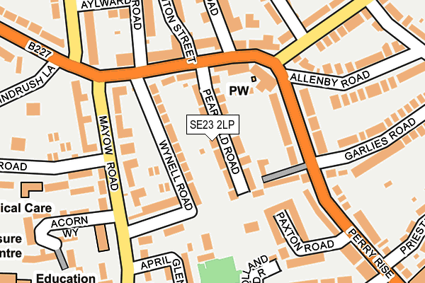 SE23 2LP map - OS OpenMap – Local (Ordnance Survey)