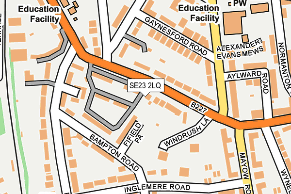 SE23 2LQ map - OS OpenMap – Local (Ordnance Survey)