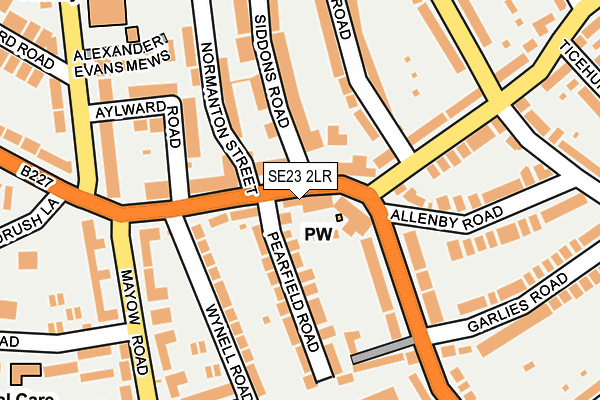 SE23 2LR map - OS OpenMap – Local (Ordnance Survey)