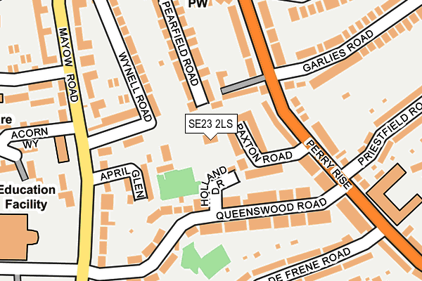 SE23 2LS map - OS OpenMap – Local (Ordnance Survey)