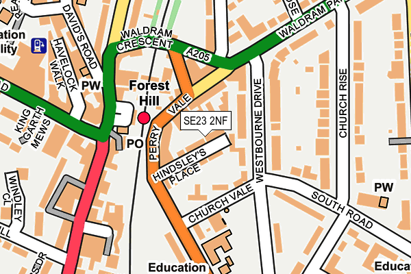 SE23 2NF map - OS OpenMap – Local (Ordnance Survey)