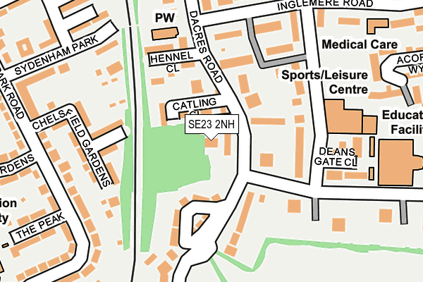 SE23 2NH map - OS OpenMap – Local (Ordnance Survey)