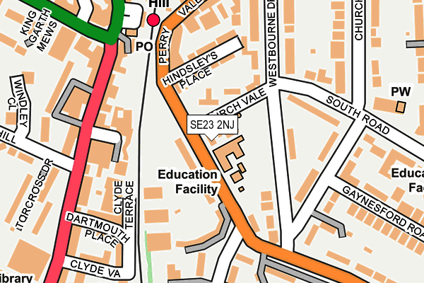 SE23 2NJ map - OS OpenMap – Local (Ordnance Survey)