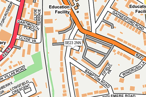 SE23 2NN map - OS OpenMap – Local (Ordnance Survey)