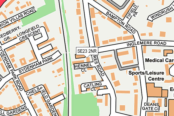 SE23 2NR map - OS OpenMap – Local (Ordnance Survey)