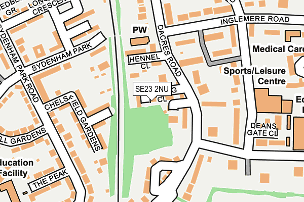 SE23 2NU map - OS OpenMap – Local (Ordnance Survey)