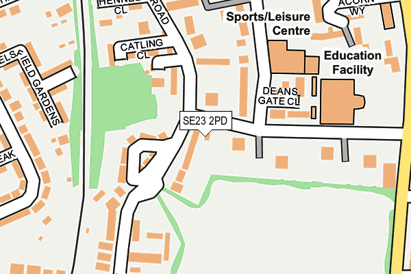 SE23 2PD map - OS OpenMap – Local (Ordnance Survey)