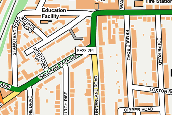 SE23 2PL map - OS OpenMap – Local (Ordnance Survey)