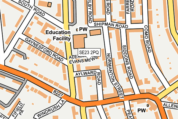 SE23 2PQ map - OS OpenMap – Local (Ordnance Survey)