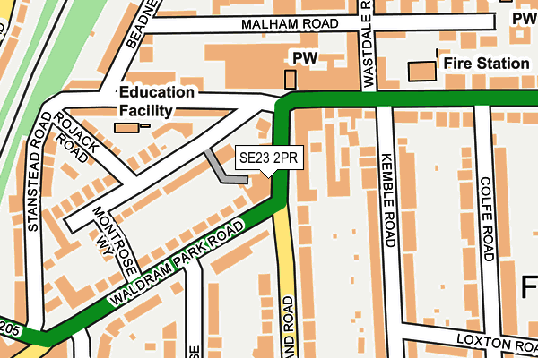 Map of 8 SUNDERLAND ROAD MANAGEMENT LIMITED at local scale