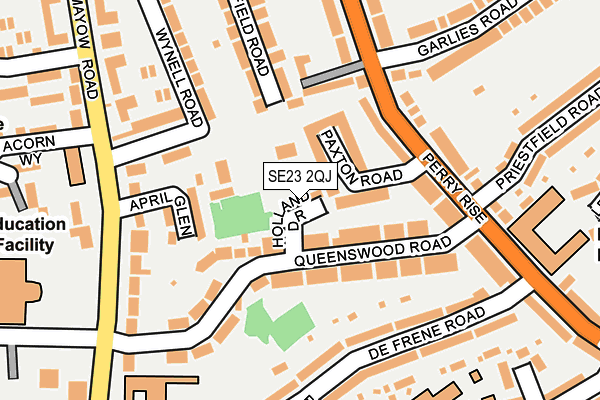 SE23 2QJ map - OS OpenMap – Local (Ordnance Survey)
