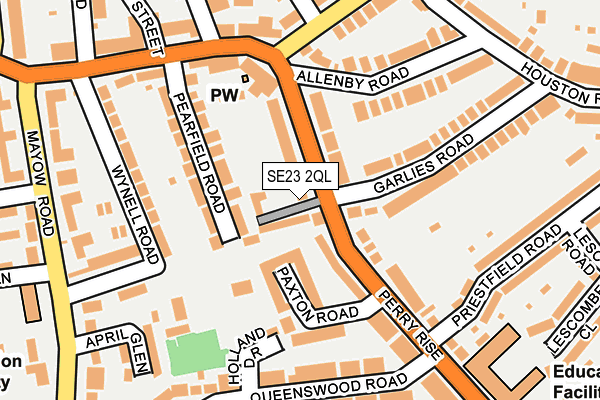 SE23 2QL map - OS OpenMap – Local (Ordnance Survey)