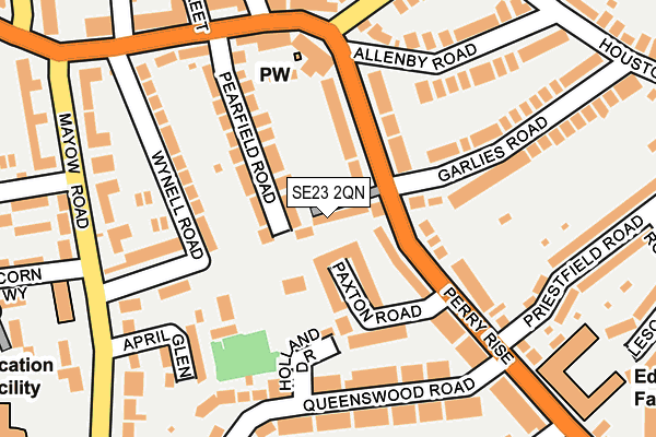 SE23 2QN map - OS OpenMap – Local (Ordnance Survey)